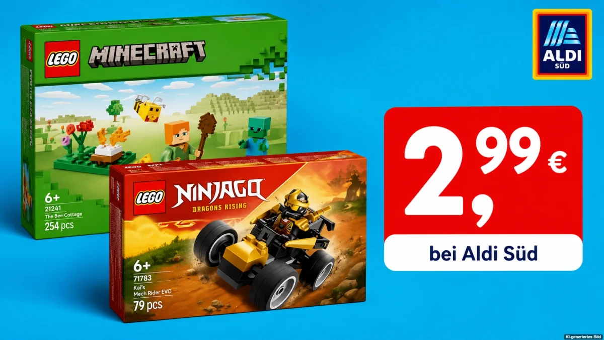 LEGO Minecraft und Ninjago Sets zum Aldi-Süd-Angebot für 2,99 Euro