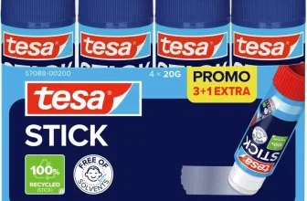 Viererpack tesa STICK Klebestifte, 4x20g, mit Promo-Aufkleber 3+1 Extra