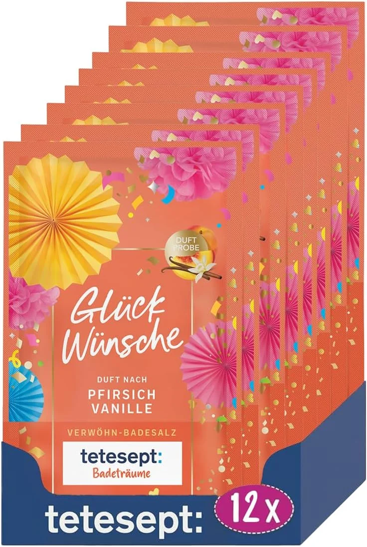 tetesept Badeträume Verwöhn Badesalz Glückwünsche (12x50g)