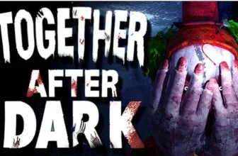 Cover des Horror-Spiels Together After Dark mit Clown-Gesicht und blutigen Händen