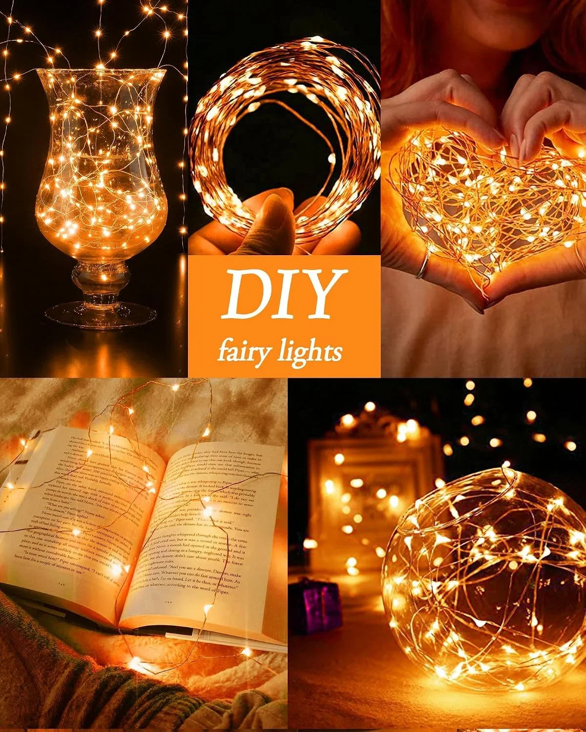 2 Stück Lichterkette Batterie mit Timer 2M 20 LED Kupferdraht Lichterkette