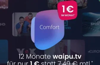 waipu.tv Comfort mit Live-TV und mehr als 260 Fernsehsendern