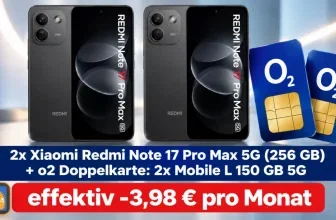 2x Xiaomi Redmi Note 17 Pro Max 5G mit o2 Doppelkarte im MediaMarkt Tarifwelt-Angebot