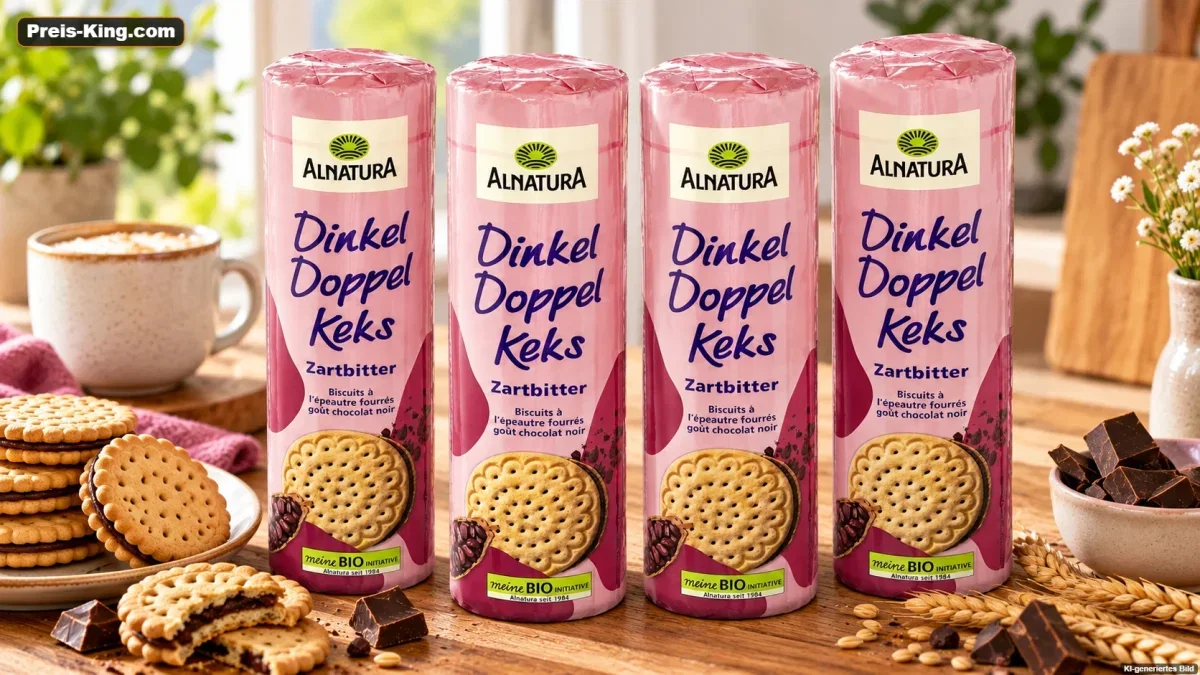 4x Alnatura Bio Dinkel Doppelkeks zartbitter (330g)