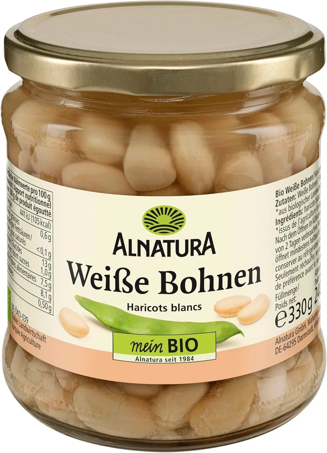 4x Alnatura Bio Weiße Bohnen