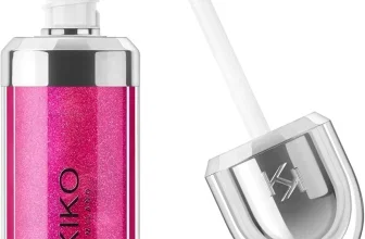 KIKO Milano 3D Hydra Lipgloss in Pink mit Glitzer, Applikator und silbernem Deckel