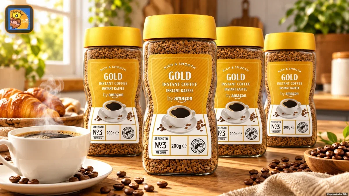 4x by Amazon Gold Instant Kaffee Mittlere Röstung (200g)