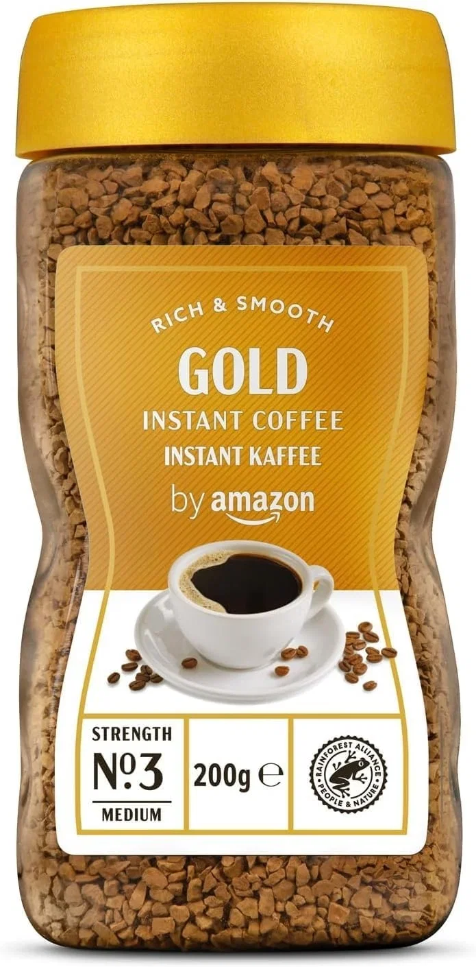 4x by Amazon Gold Instant Kaffee Mittlere Röstung 1er-Pack - Rainforest