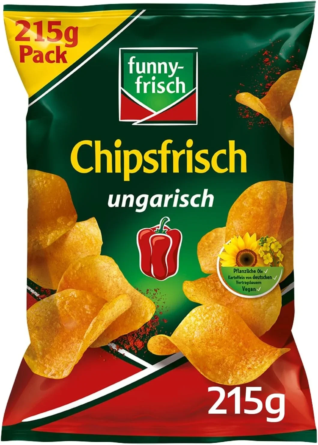 4x funny-frisch Chipsfrisch ungarisch (4*215g)