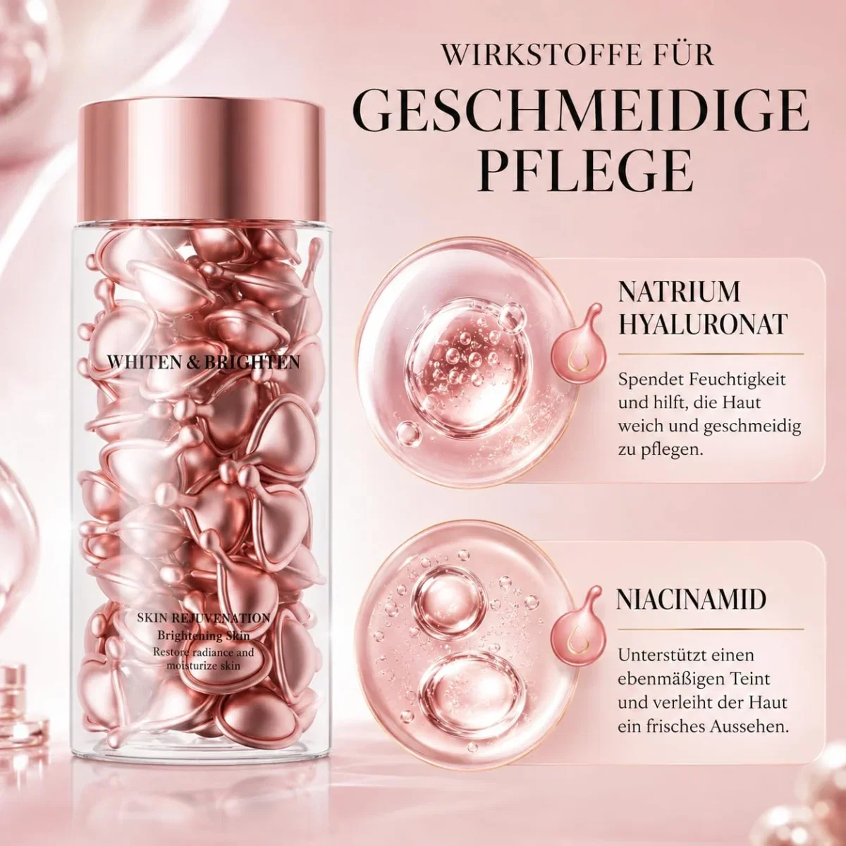 Rosa KORMESIC Serumkapseln für die Gesichtspflege mit jeweils 0,5 ml Inhalt