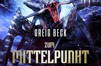 Buchcover Zum Mittelpunkt der Erde von Greig Beck mit Monster in Höhle