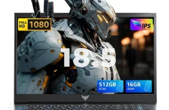 18,5 Zoll Laptop mit Robotermotiv, Full HD 1080p, IPS-Display, 512GB ROM und 16GB RAM