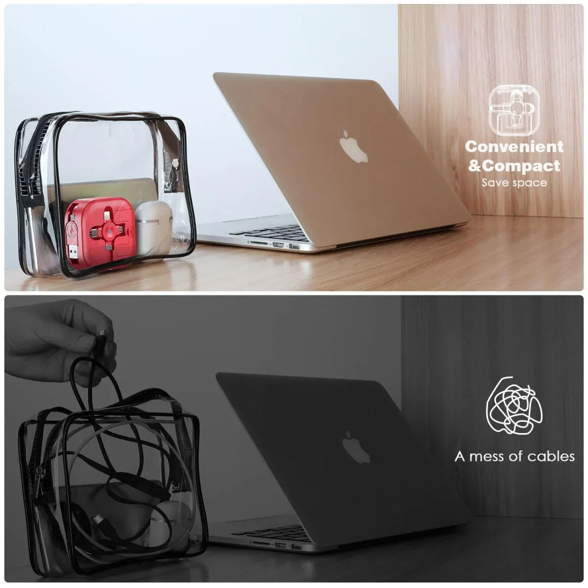 ASICEN Ständer Einziehbares Multi Ladekabel ([1.2m] 4in1 Mehrfach USB Kabel)