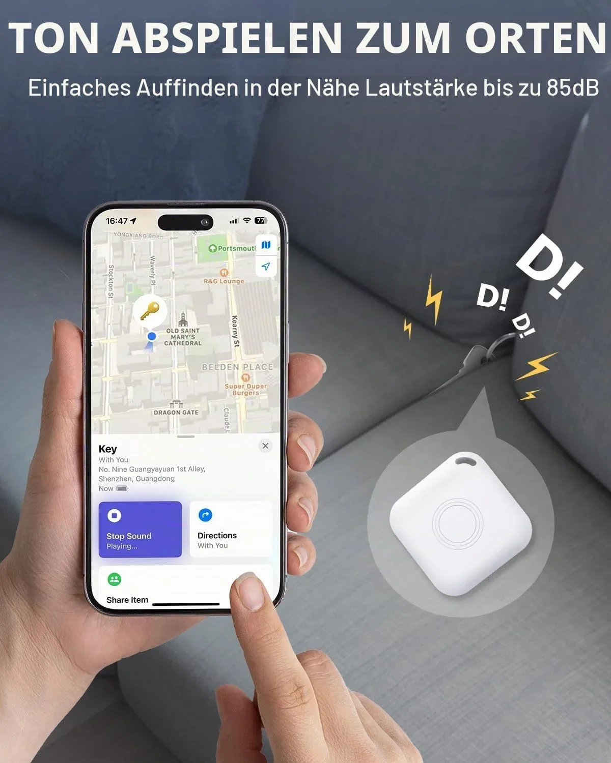 MEETOWN Air Tracker Schlüsselfinder 4er Set