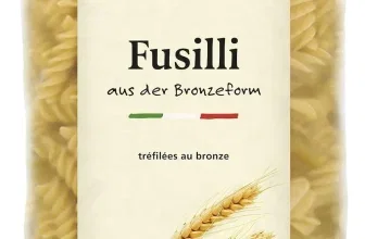 Alnatura Bio Fusilli Nudeln aus der Bronzeform in transparenter Verpackung