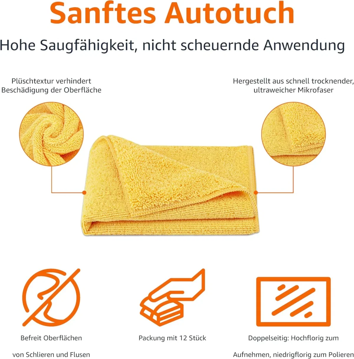 Amazon Basics Mikrofasertücher für Autos