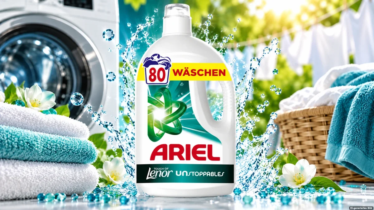 Ariel Flüssigwaschmittel Touch of Lenor Unstoppables (80 W)