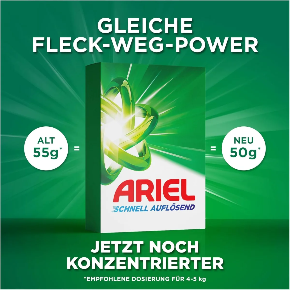 Ariel Universal+ Vollwaschmittel Pulver für kalte Waschzyklen