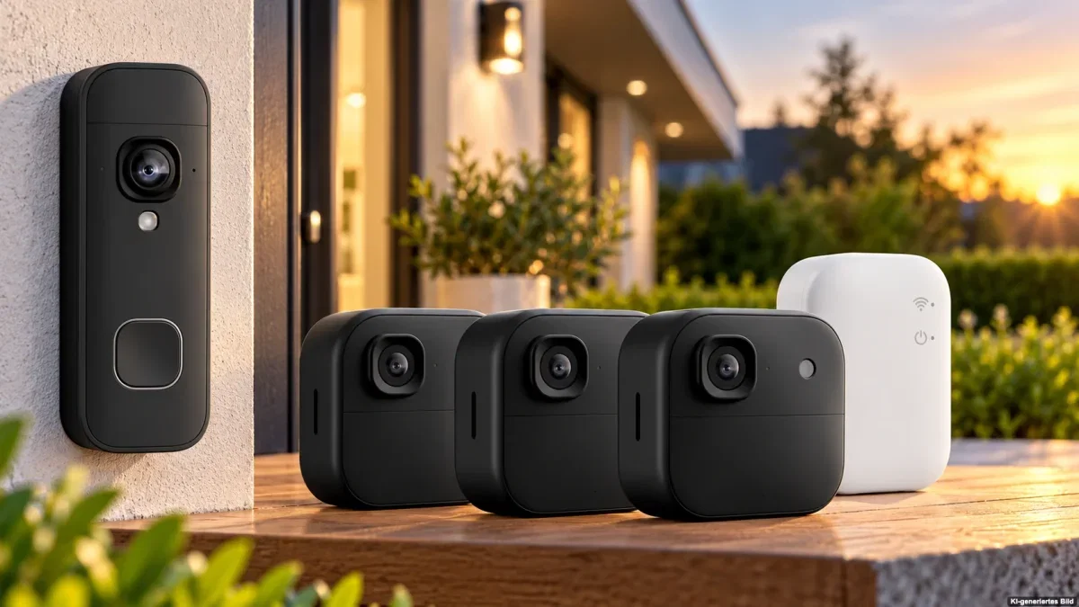 Blink Outdoor 2K+ Kameras mit Blink Videotürklingel 2K+ (inkl. Sync Module Core)