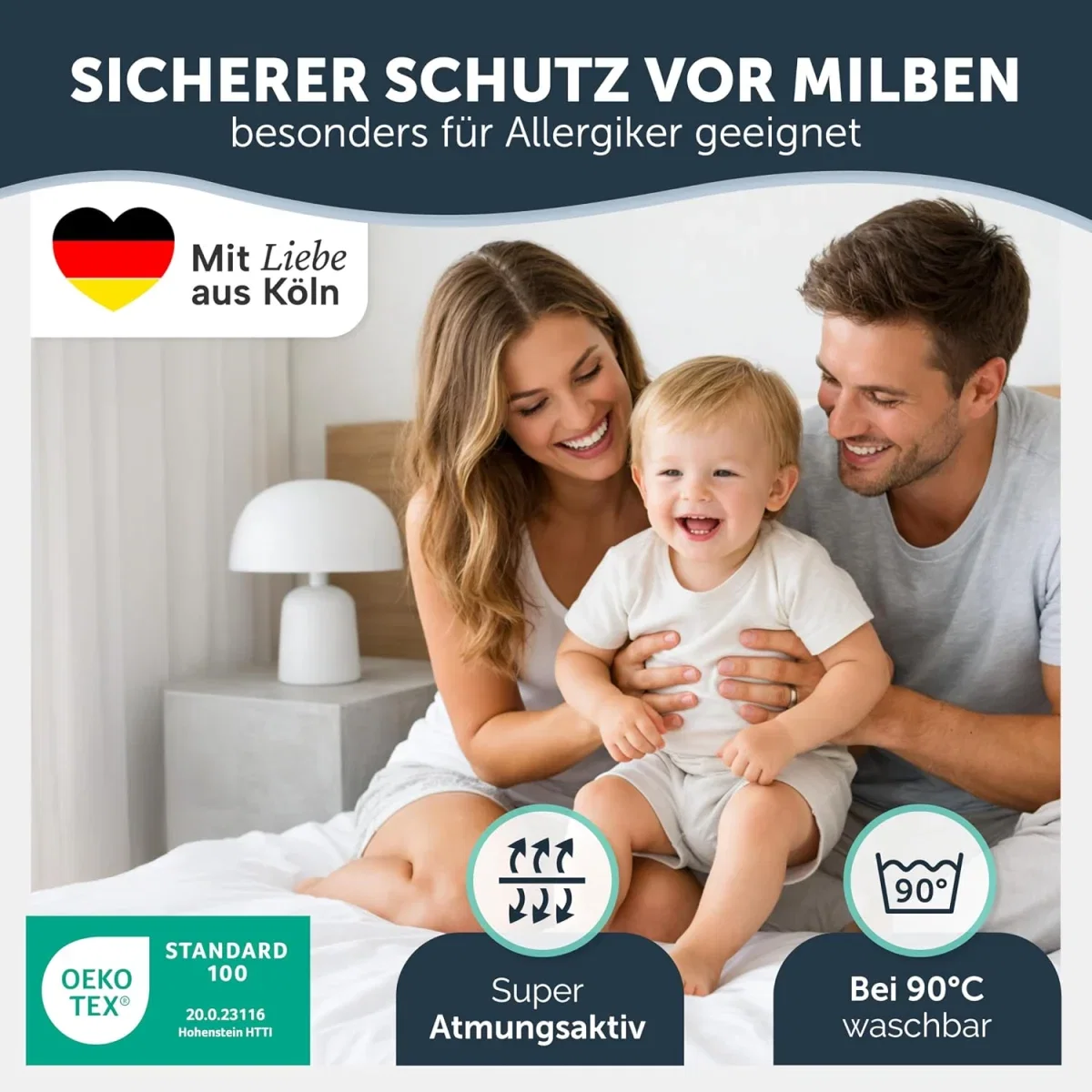 Blumtal Matratzenschoner – Matratzenschutz wasserdicht – Oeko-TEX (135×190 cm)