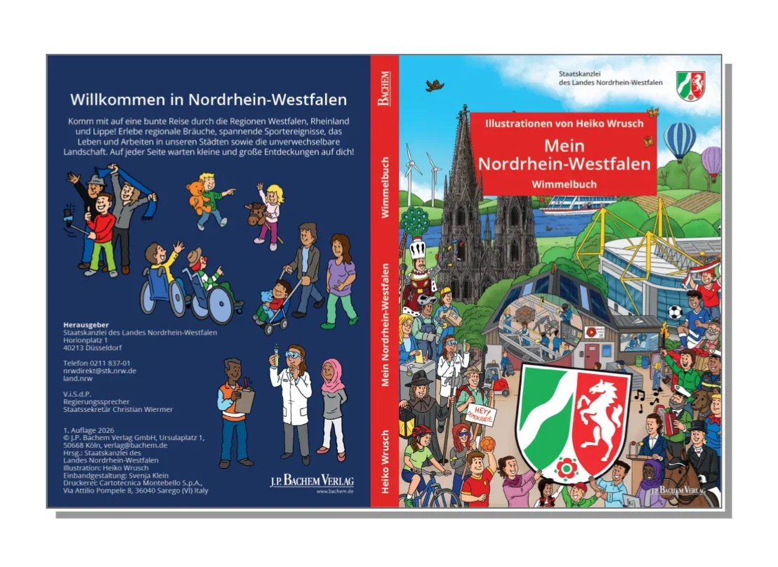 Gratis Wimmelbuch „Mein Nordrhein-Westfalen“ kostenlos bestellen