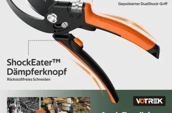 Bypass-Gartenschere mit stufenloser Grifföffnung und SK5-Klinge