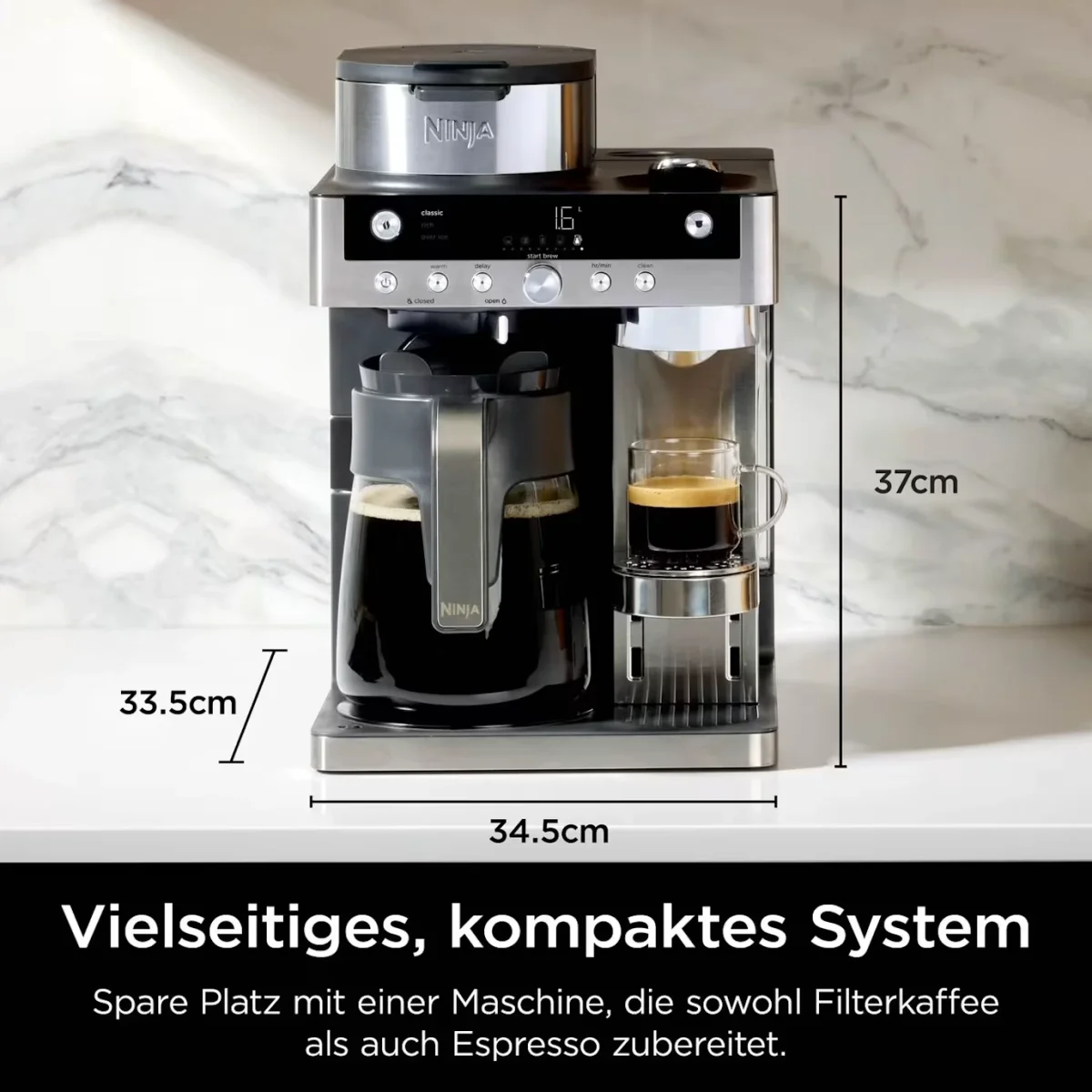 Ninja CFN803EU DualBrew Kaffeemaschine mit Milchaufschäumer