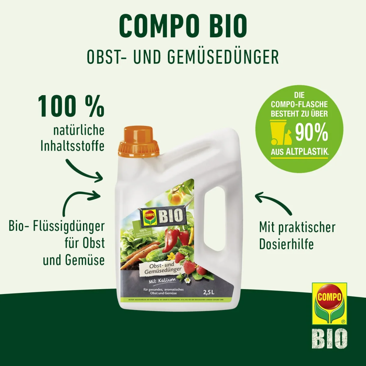 COMPO BIO Obst- und Gemüsedünger (2.5l)