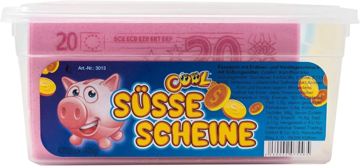 Cool Scheine Esspapier süßes Bargeld 400 Euroscheine