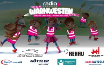Gratis Warnwesten für Kindergarten- und Grundschulkinder von Radio Euroherz