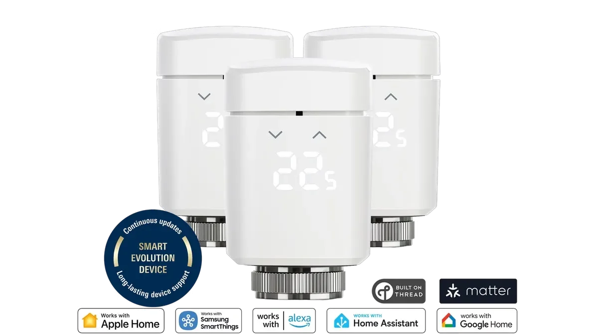 Smartes Eve Thermo Matter Heizkörperthermostat für die Heizungssteuerung