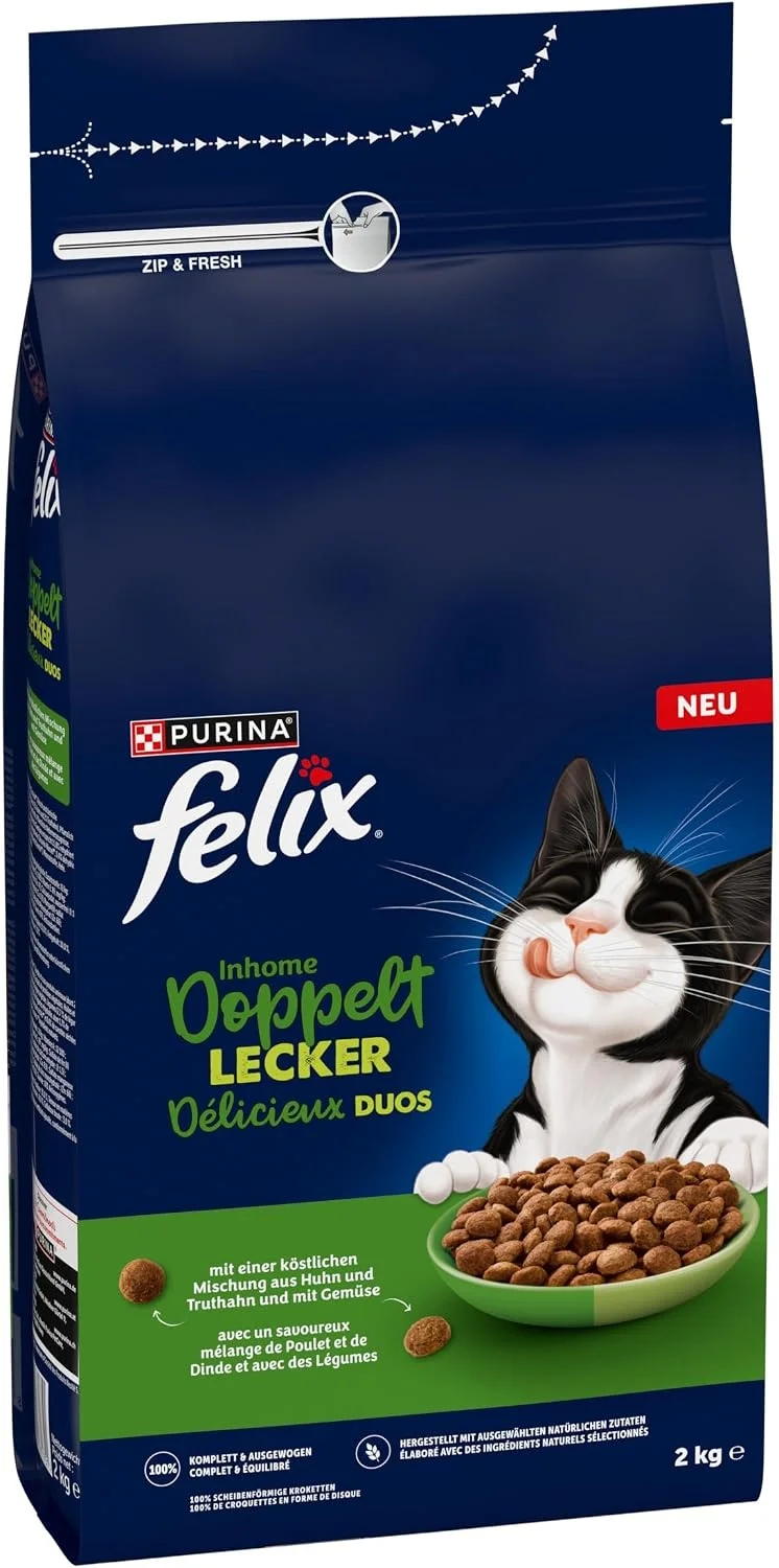 12 KG FELIX Doppelt Lecker Inhome mit Huhn Truthahn und Gemüse (6x2kg)