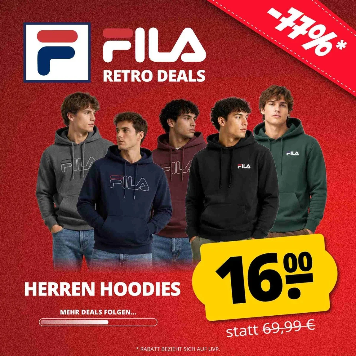 FILA Zack Retro Hoodie Herren Kapuzen Sweatshirt (10 Styles, Gr. S bis 2XL)