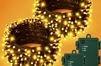 Gcstnn Lichterkette im 2er-Set mit insgesamt 100 warmweißen LEDs