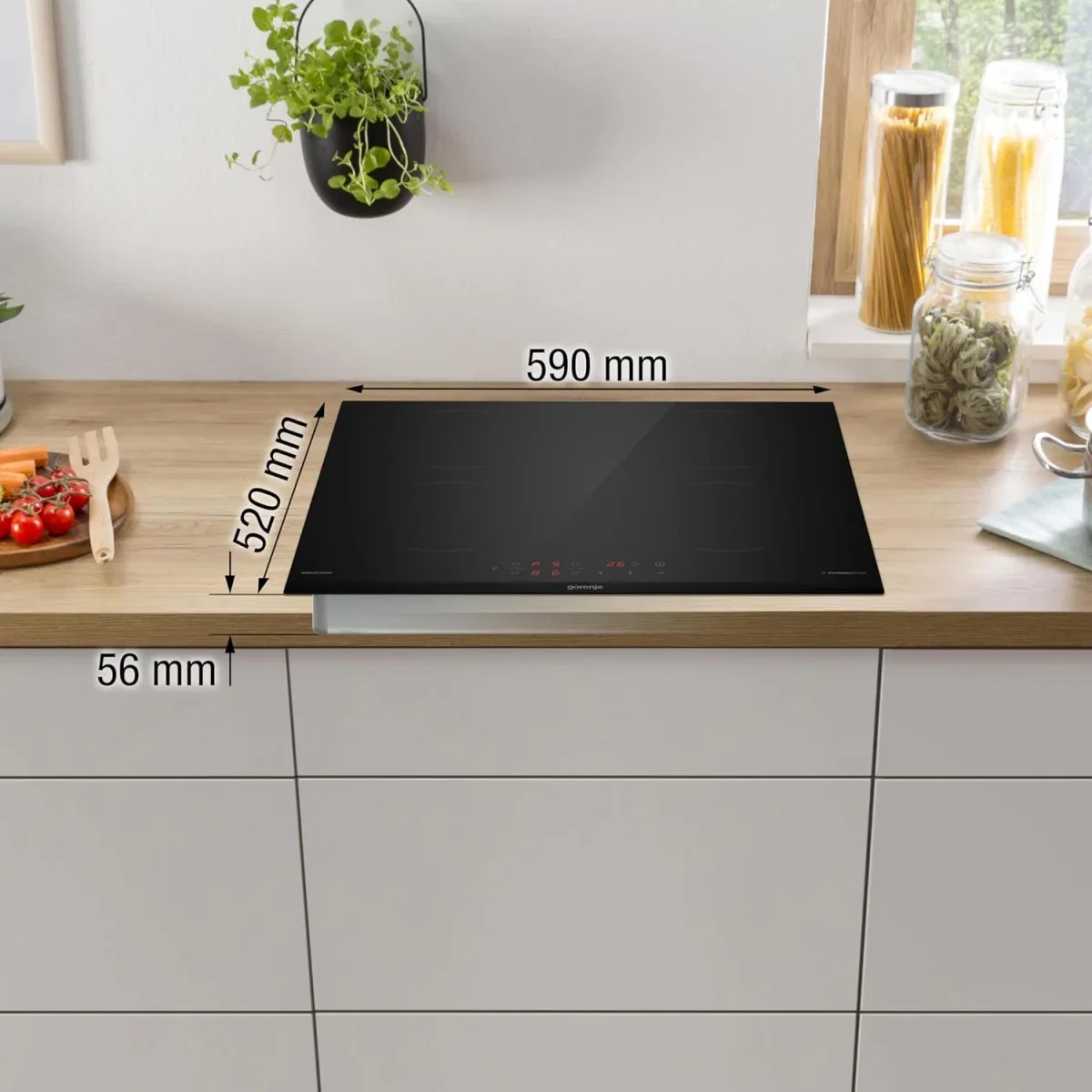 Gorenje GI6401BCE Kochfeld mit PowerBoost, Timer und Kindersicherung