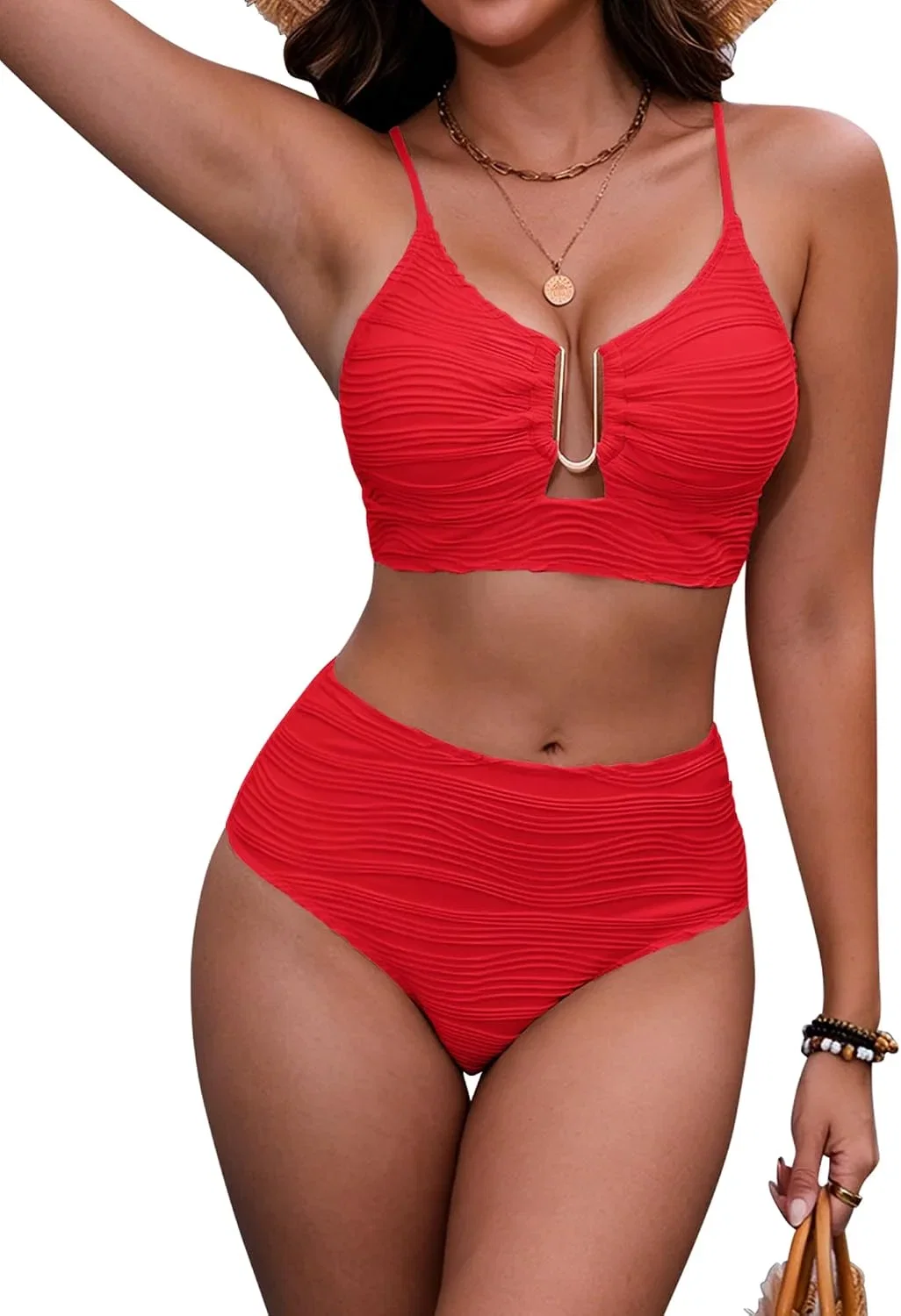 HORISUN High Waist Bikini Bauchweg Push Up