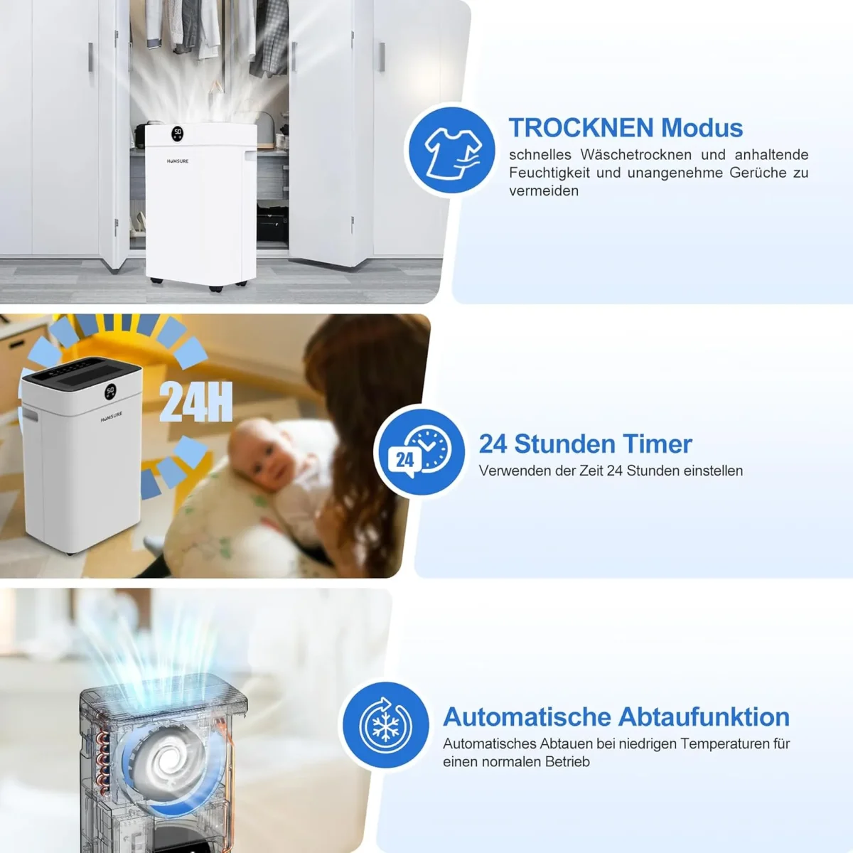 HUMSURE 20 L/Tag Luftentfeuchter