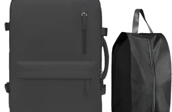 Schwarzer 39L Handgepäck-Rucksack mit Schuhfach und Laptopfach