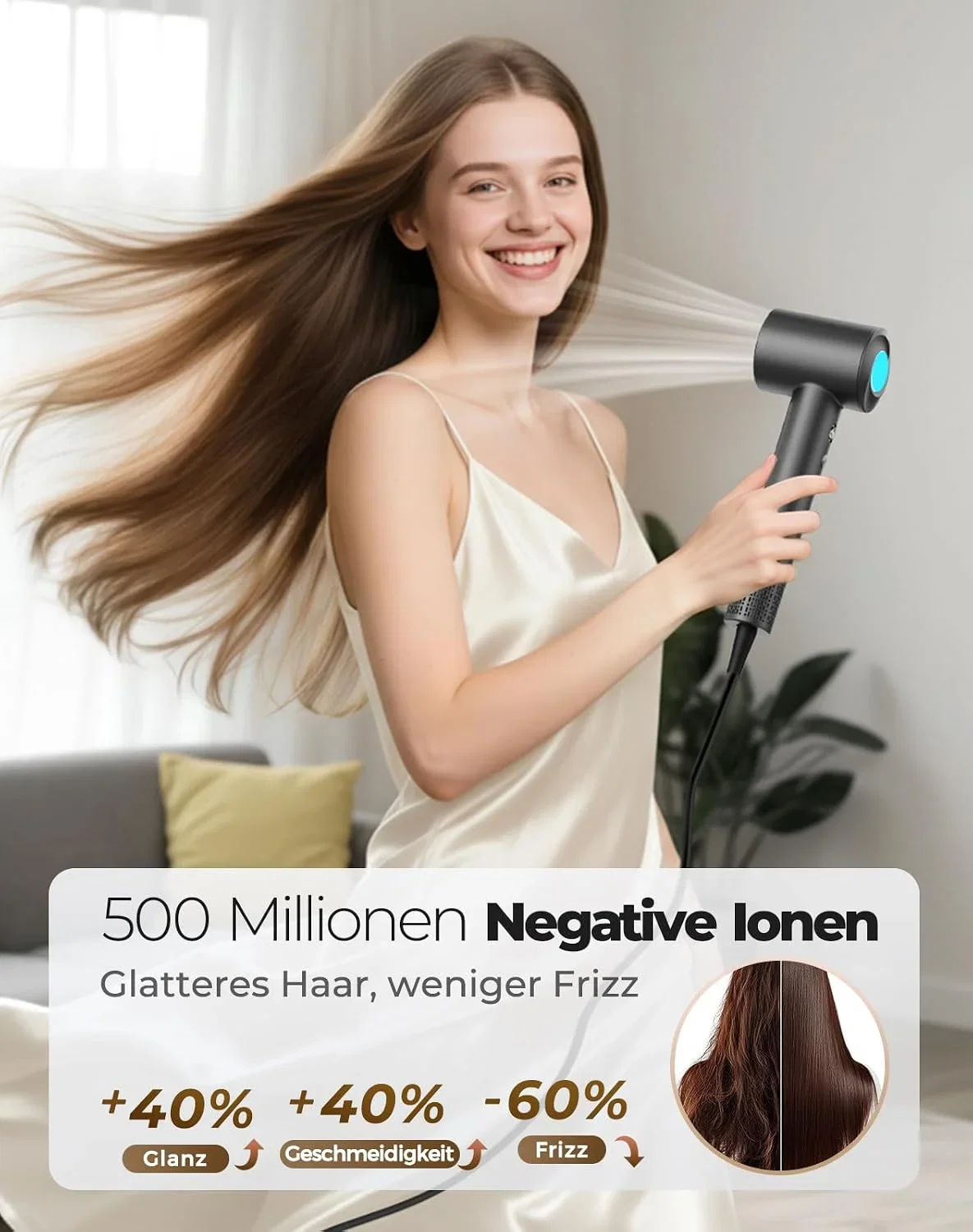 Haokoo High-Speed Haartrockner mit Ionenfunktion