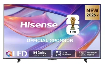 Hisense 85 Zoll QLED TV mit FIFA 2026 Logo, Dolby Vision und AI 4K Upscaler