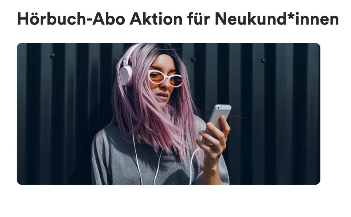Thalia Hörbuch-Abo 30 Tage kostenlos testen und erstes Guthaben gratis erhalten