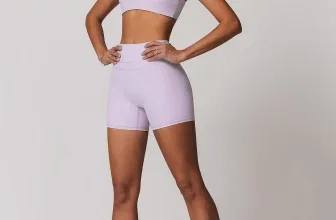 IDOPIP Sport Set Damen mit Sport-BH und kurzer Leggings für Fitness, Yoga und Pilates