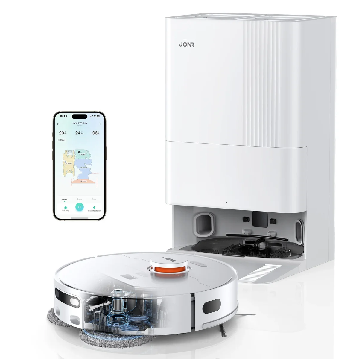 JONR T5 pro Saug- und Wischroboter 8150 Pa Saugkraft