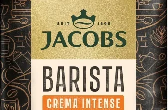Jacobs Barista Crema Intense Kaffeebohnen in 1kg-Verpackung mit rotem Wunderbar-Label
