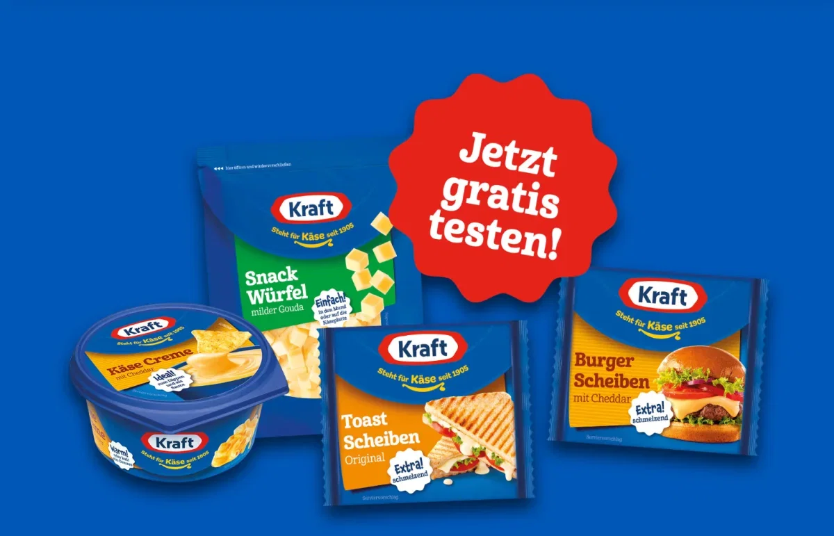 KRAFT Käse gratis testen: Bis zu 2,69 € Cashback sichern