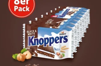 Knoppers Black and White 8er-Pack mit dunklen Kakaowaffeln