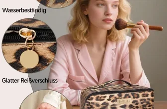 DSDCDJ Kosmetiktasche mit 180°-Flachdesign und Tragegriff