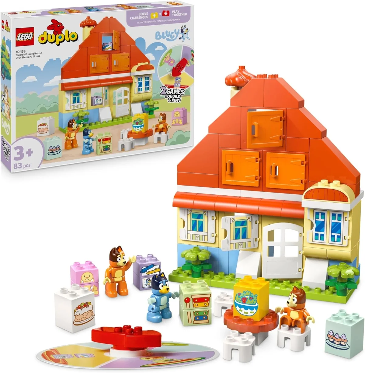 LEGO Duplo Blueys Familienhaus mit Memory-Spiel (10459)