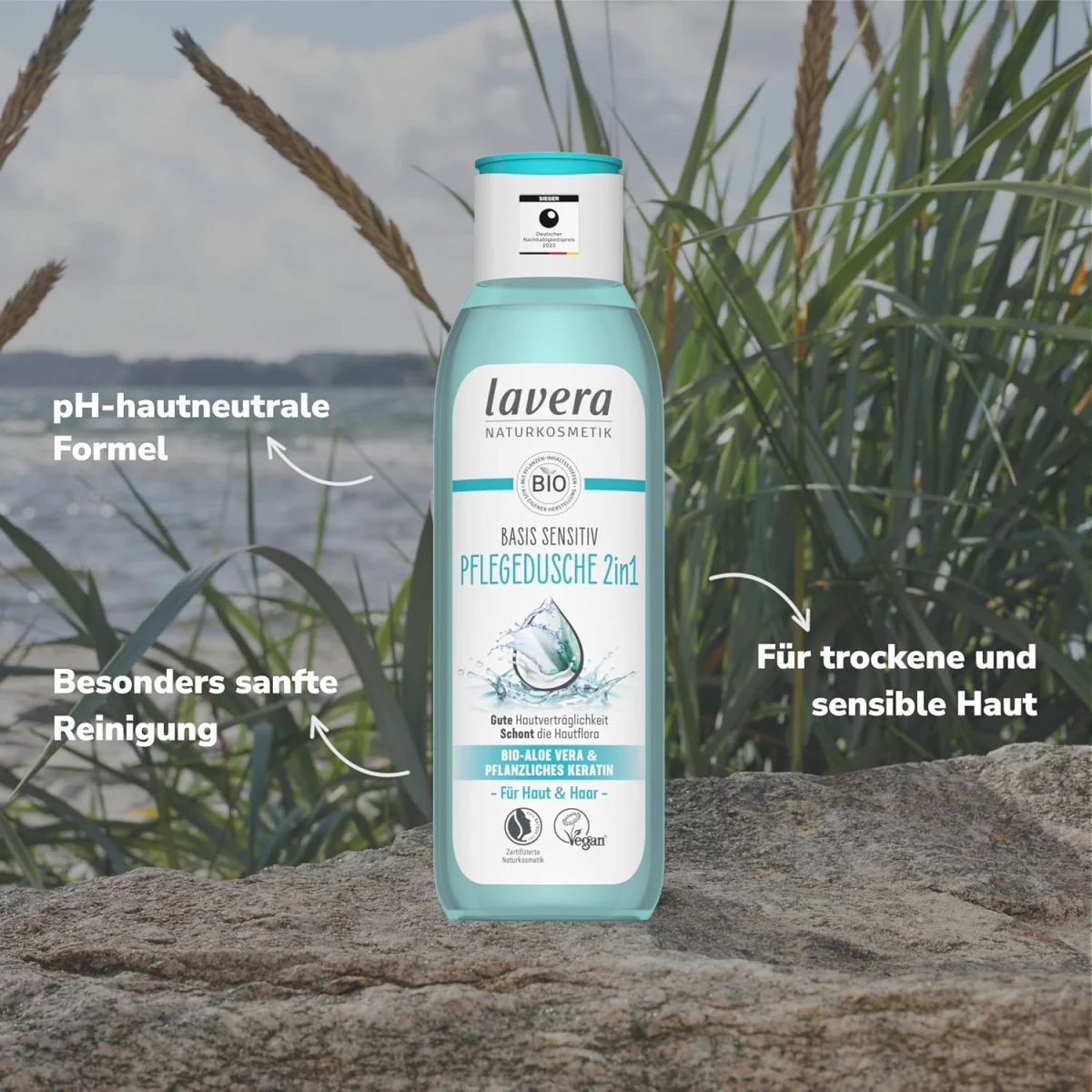 Lavera Basis Sensitiv 2in1 Pflegedusche (250ml)