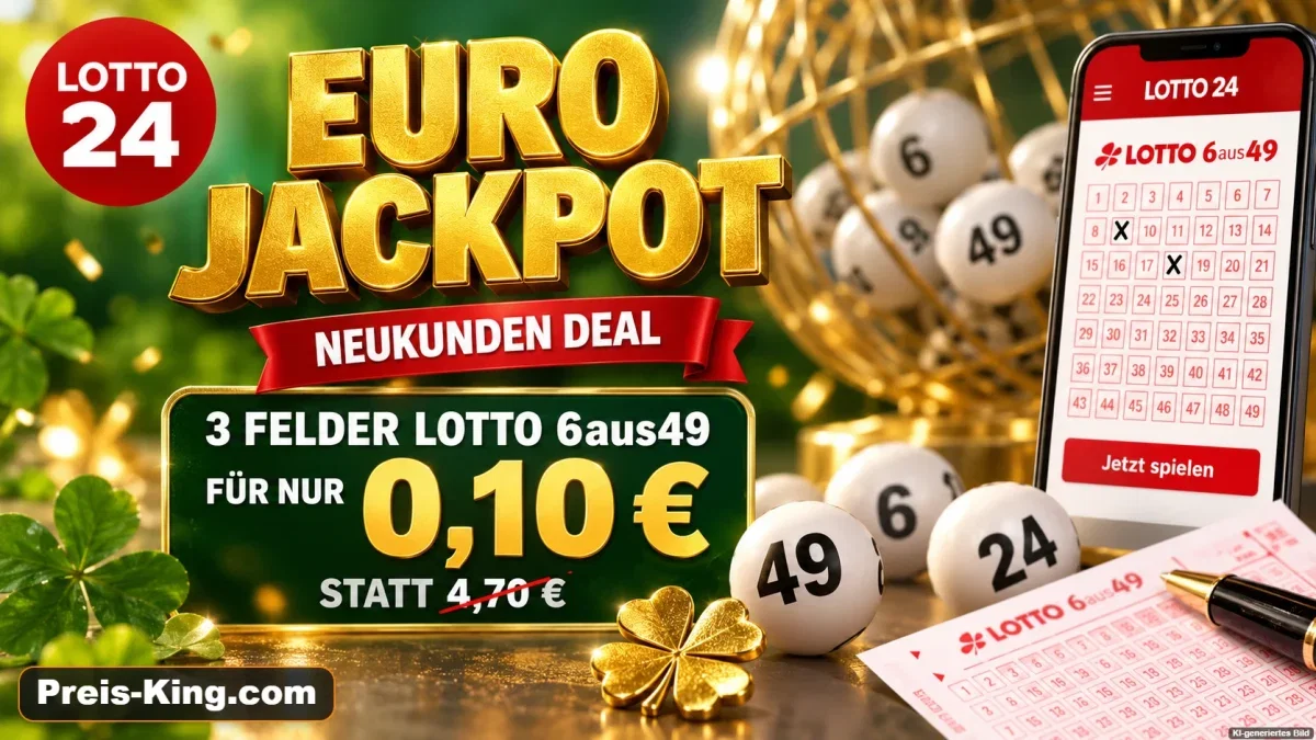 Lotto24 Neukunden: 3 Felder Lotto 6aus49